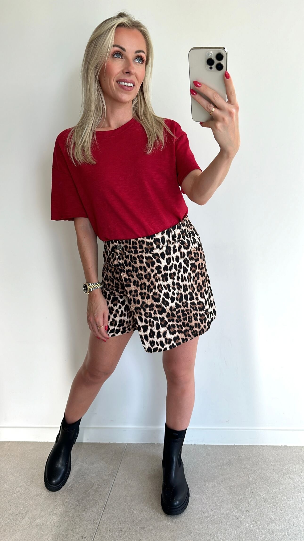 SALLIE Skort - leopard brown