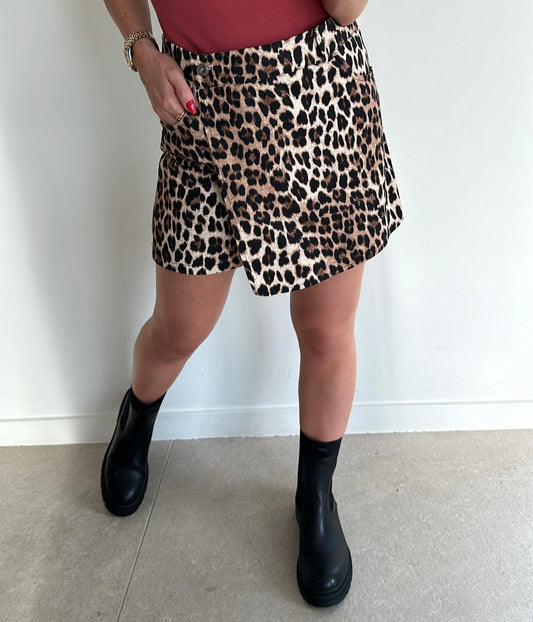 SALLIE Skort - leopard brown