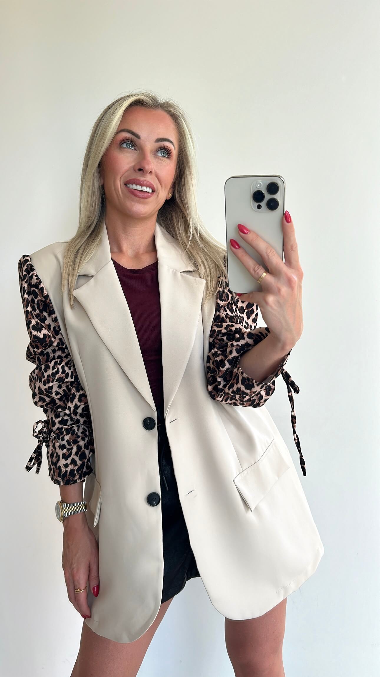 BABS Blazer - beige/leopard