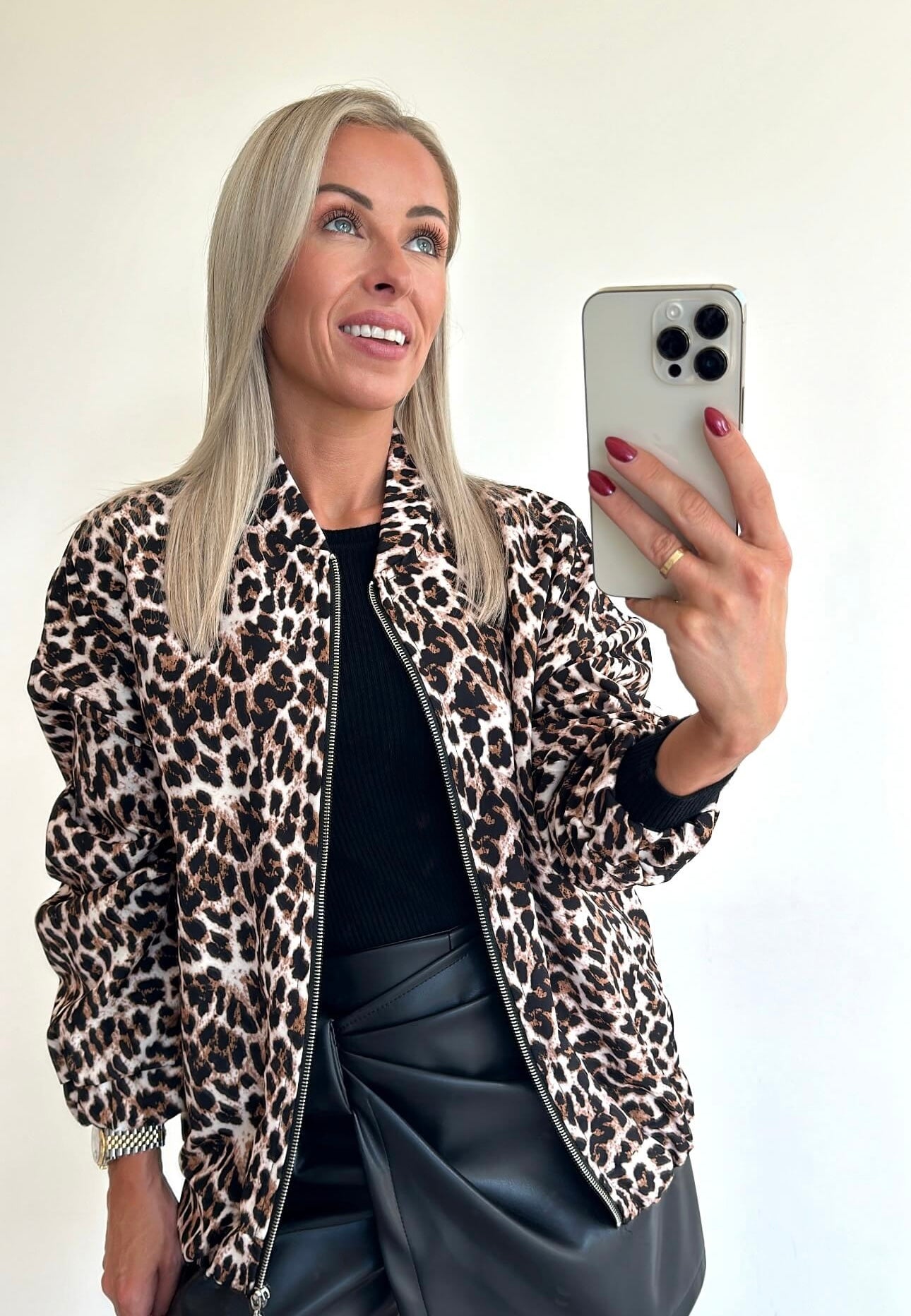 BROOKE Bomber - leopard brown