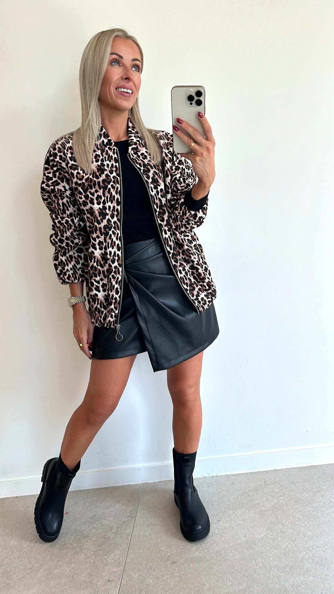 BROOKE Bomber - leopard brown