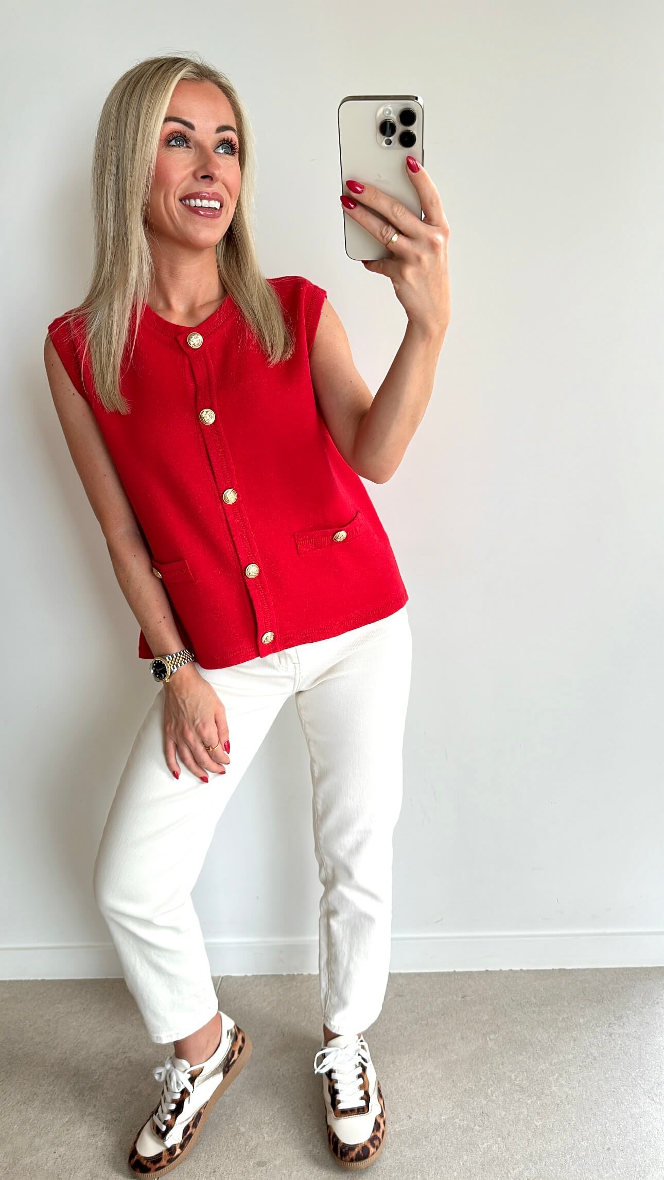 GRACIE Gilet - red