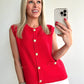 GRACIE Gilet - red