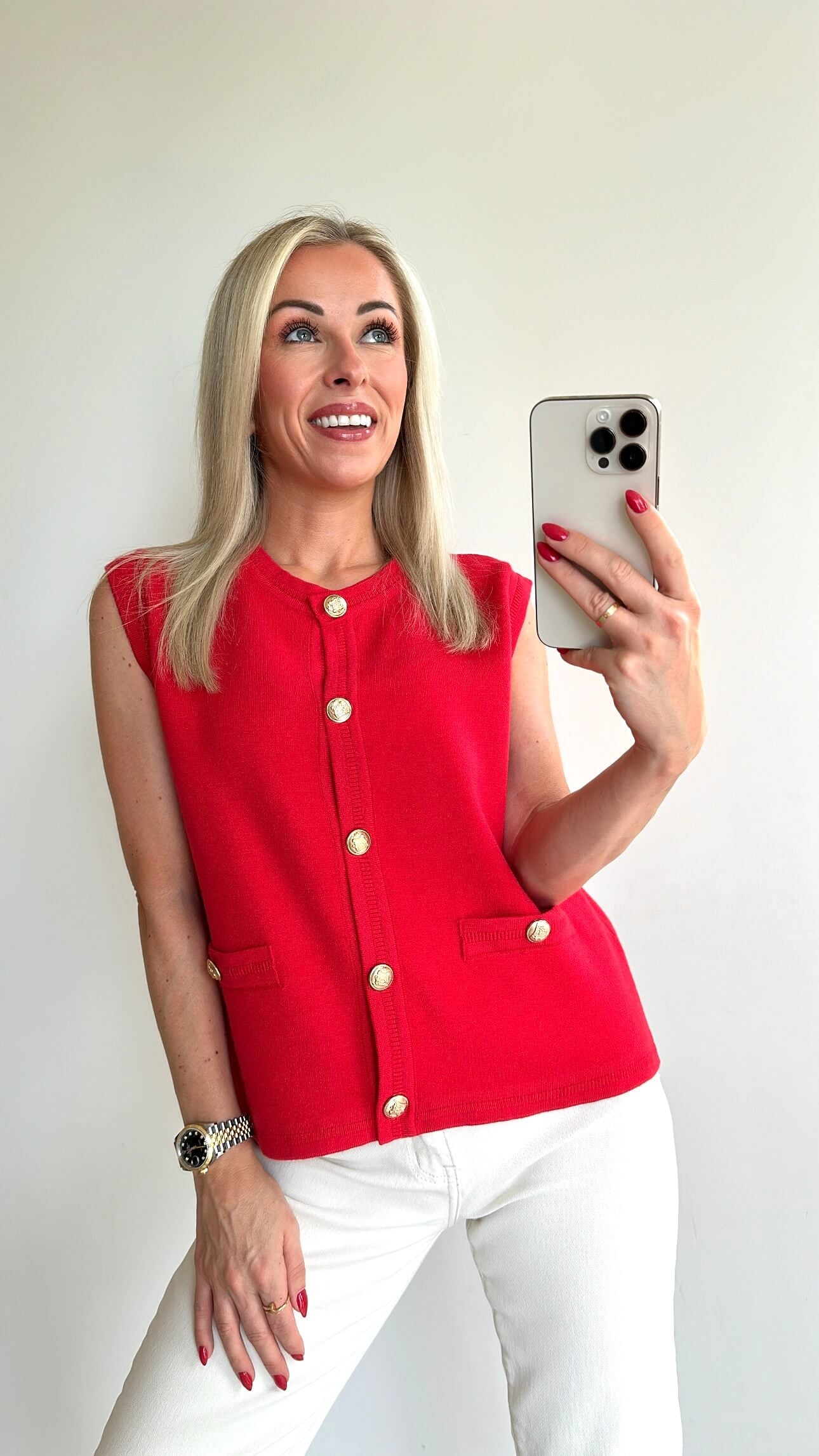 GRACIE Gilet - red