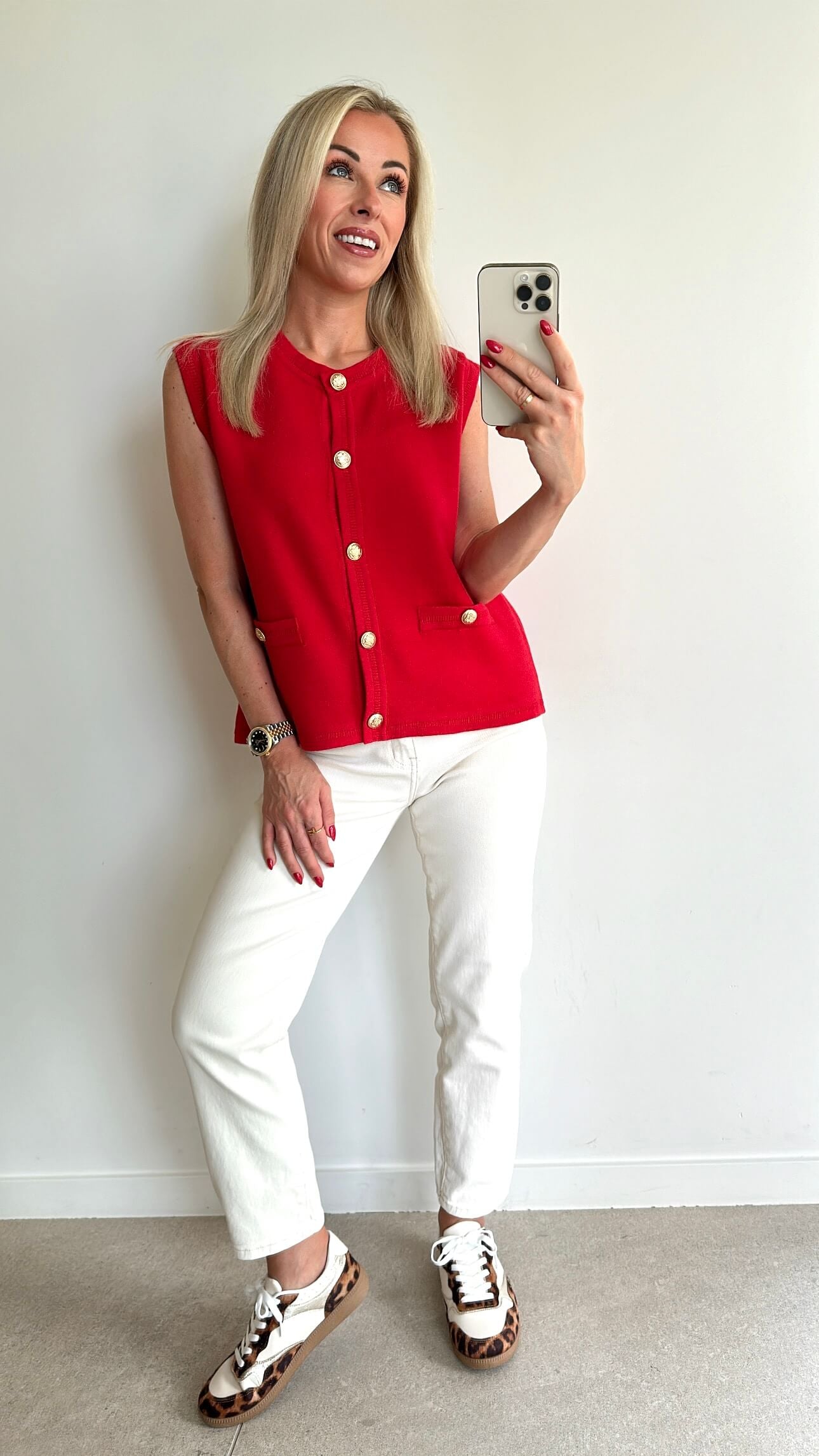 GRACIE Gilet - red