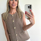 GRACIE Gilet - taupe