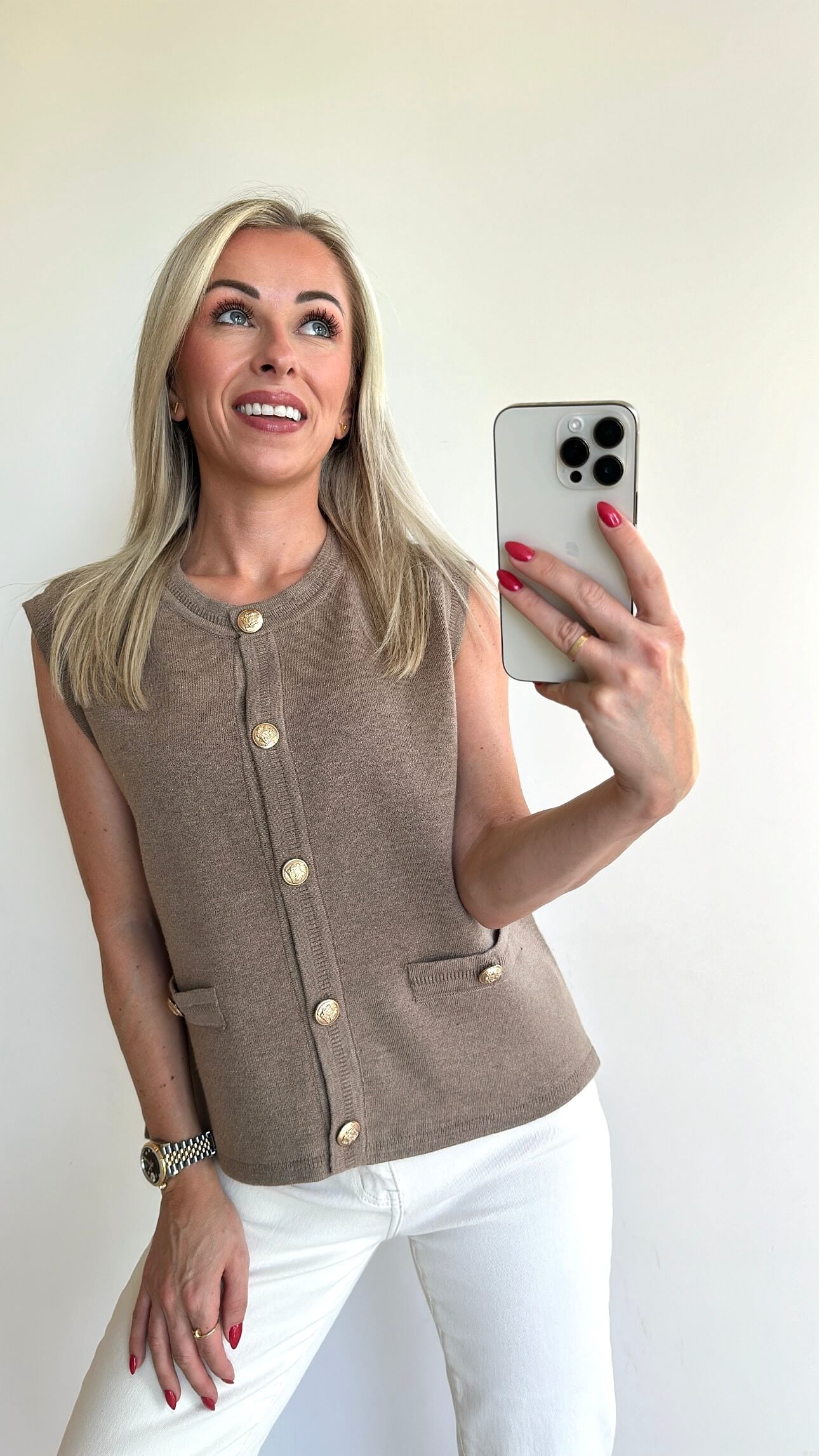 GRACIE Gilet - taupe