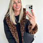 CARMIE Coat - leopard/black