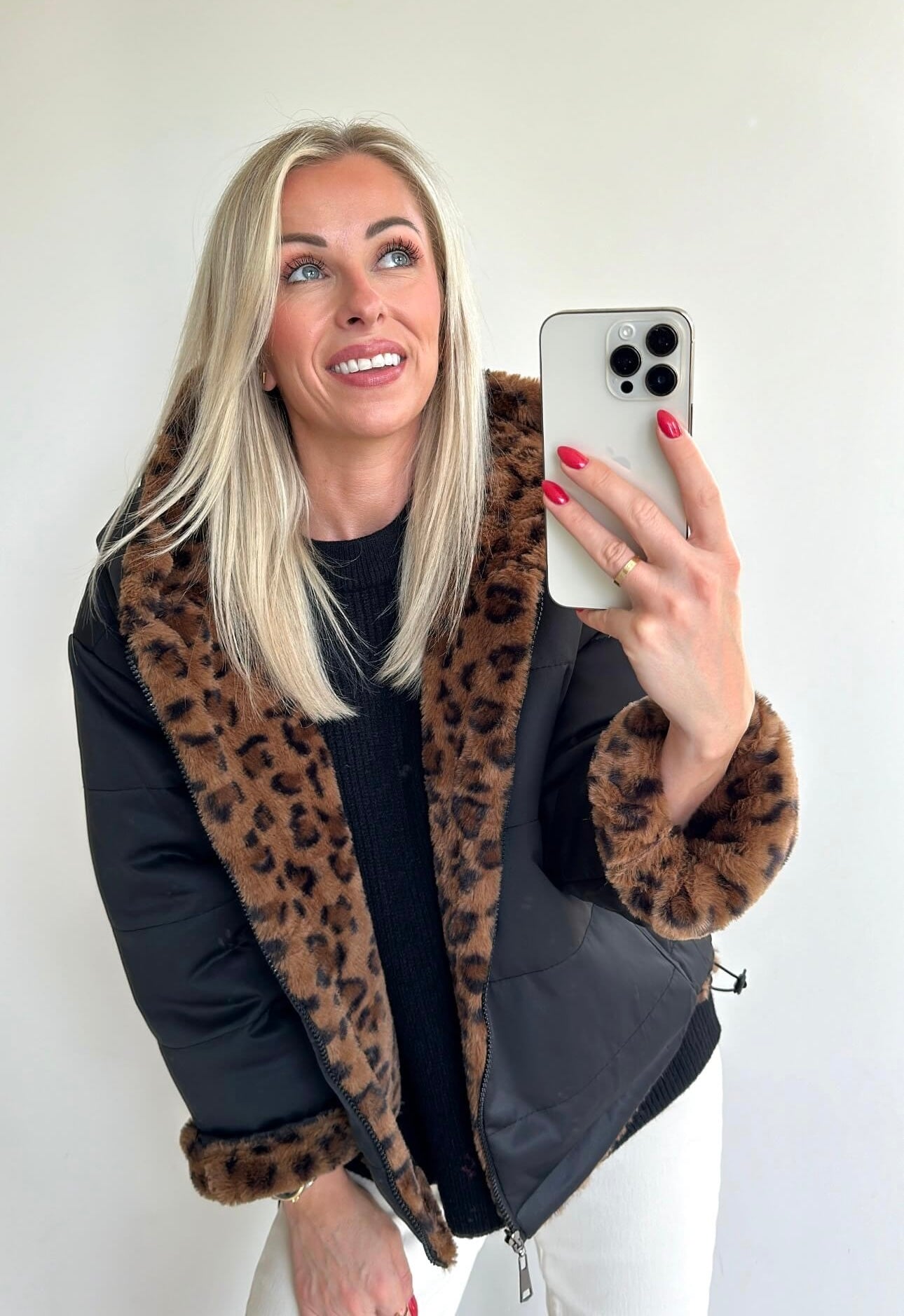 CARMIE Coat - leopard/black