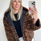 CARMIE Coat - leopard/black