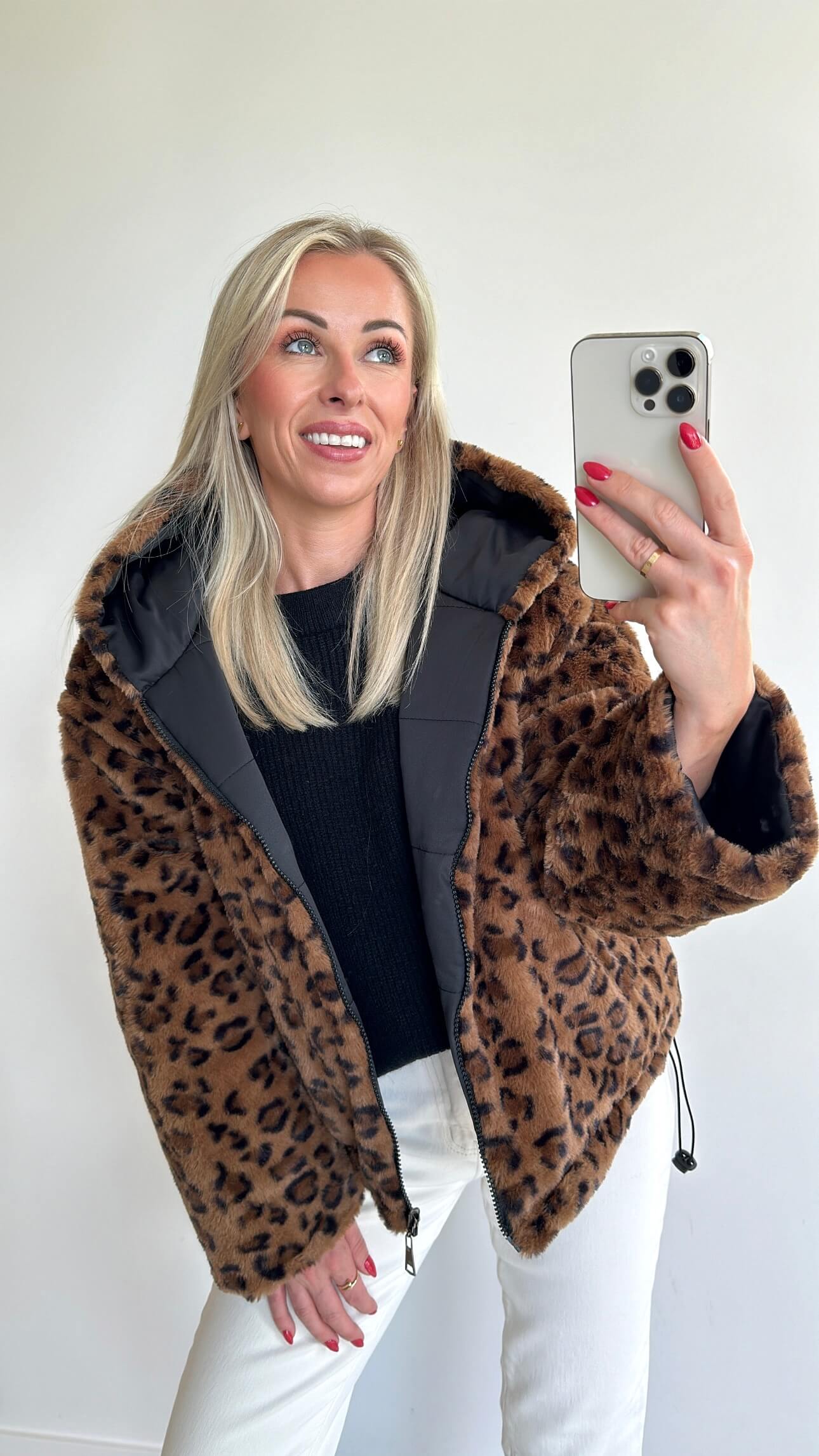 CARMIE Coat - leopard/black