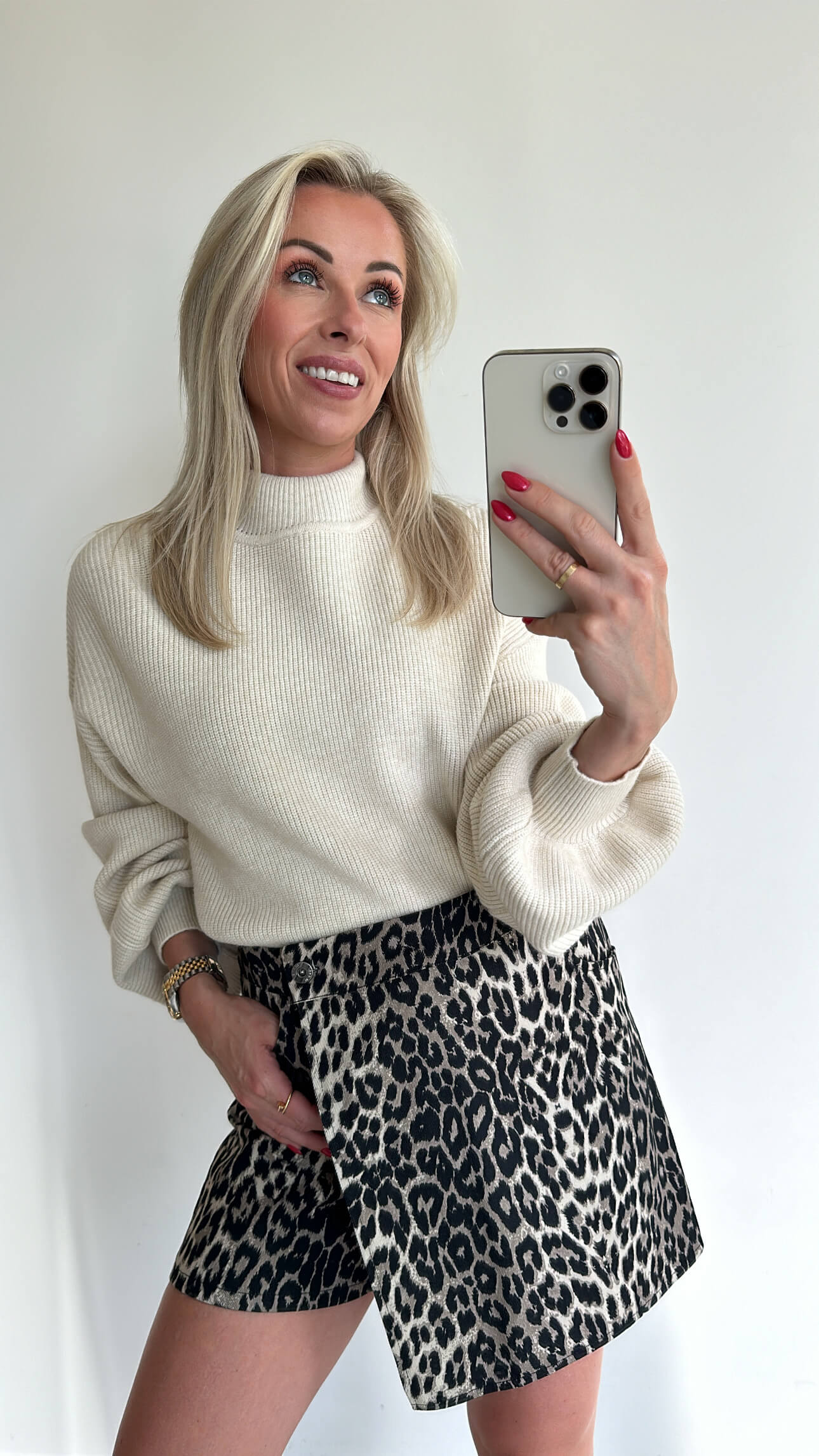 SALLIE Skort - leopard taupe