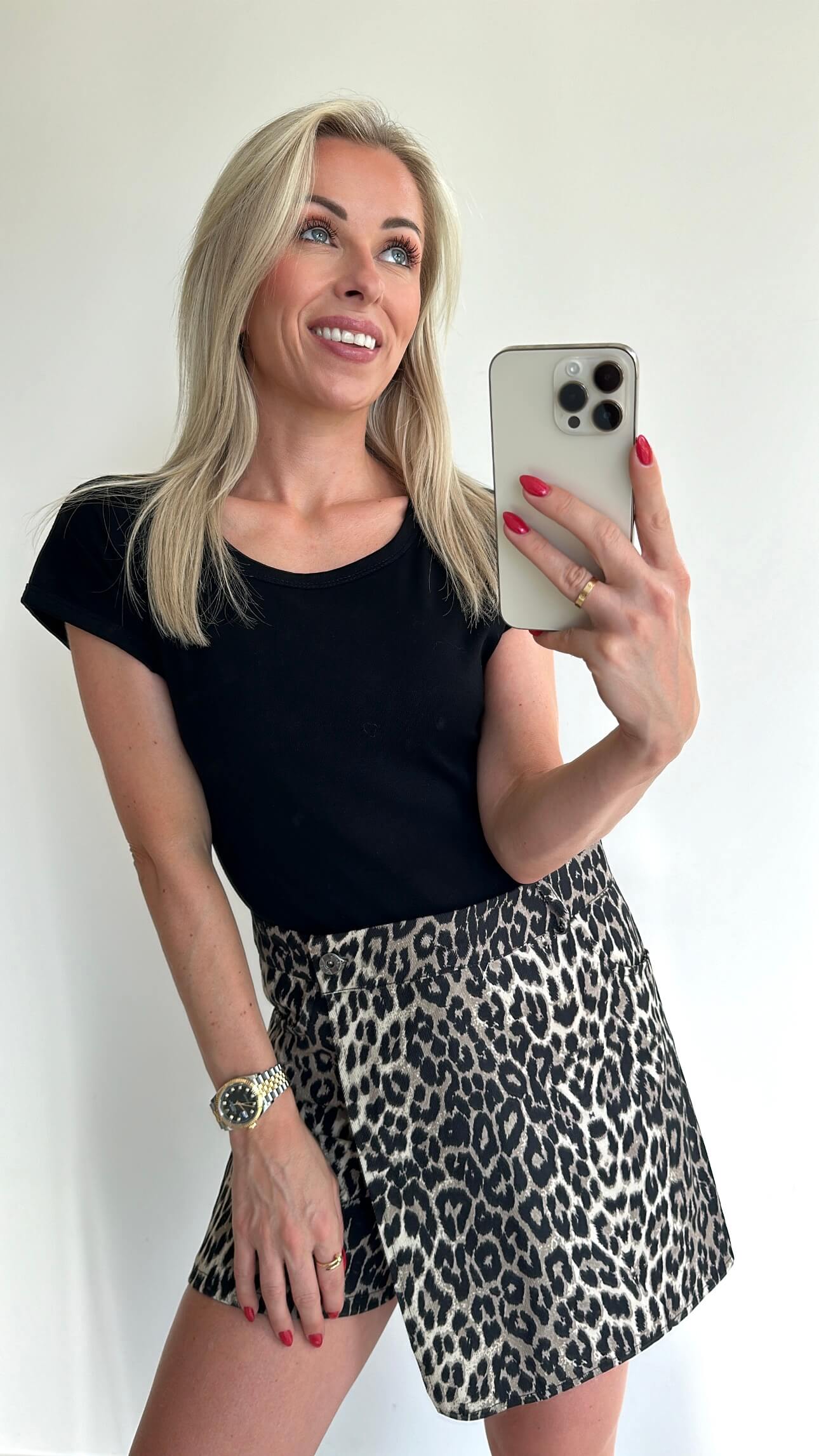 SALLIE Skort - leopard taupe