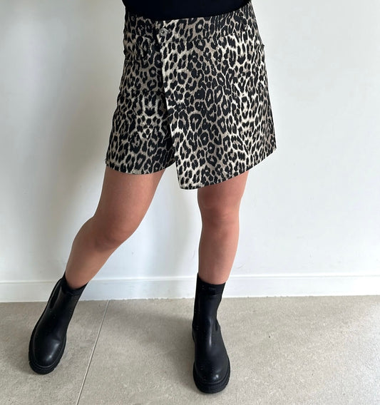 SALLIE Skort - leopard taupe